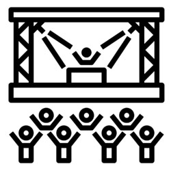 Asistir a eventos públicos  (ejemplo: conciertos, festivales o actividades comunitarias) Asistir a eventos públicos  (ejemplo: conciertos, festivales o actividades comunitarias)